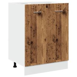 Berkfield Home Bottom Cabinet Lyon Old Wood 60x46x81.5 cm Engineered Wood in Brown - thumbnail 1