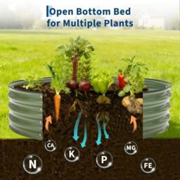 VOGREX 180 x 90 x 30cm Steel Raised Garden Bed Kit 2 Pack Planter Box in Green - Size: 180 x 90 x 30 cm - thumbnail 5