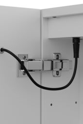 Living and Home Single-Door Bathroom Mirror Cabinet with LED Lighting in Silver - thumbnail 9