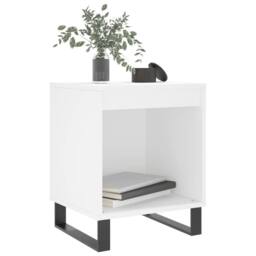Berkfield Home Bedside Cabinet White 40x35x50 cm Engineered Wood - Size: 40 x 35 x 50 cm - thumbnail 3