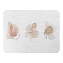 Benjamin Tate Design Bbeige watercolor Illustration & gold elements Designer Blanket in Natural - Size: 120 cm x 150 cm - thumbnail 1
