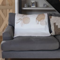 Benjamin Tate Design Bbeige watercolor Illustration & gold elements Designer Blanket in Natural - Size: 120 cm x 150 cm - thumbnail 2