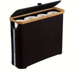 Nordara Black Bamboo & Oxford Cloth Toilet Paper Storage Box - Size: 1000mm x 1000mm - thumbnail 4