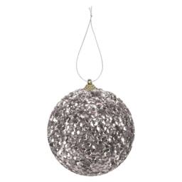 VFM e-Store Christmas Hanging Ball Decoration 19cm x 10cm Silver X 1 - Size: 19 cm x 10 cm - thumbnail 1