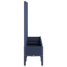 Berkfield Home Garden Planter with Trellis Blue Grey 160x40x142 cm PP - Size: 160 x 40 x 142 cm - thumbnail 4