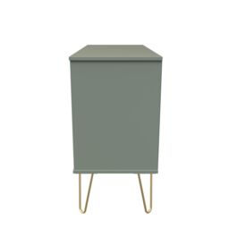 Ready Assembled 2 U Fuji 3 Drawer TV Unit (Ready Assembled) in Pale Green - thumbnail 2