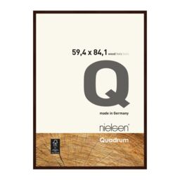 nielsen Quadrum A1 Wooden Picture Frame With Protective Glass Front in Dark Brown - thumbnail 1