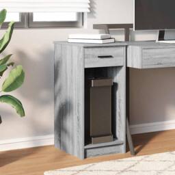 Berkfield Home Durable Computer Tower Stand with Drawer Grey Sonoma 35x45x77 cm - Size: 35 x 45 x 77 cm - thumbnail 1