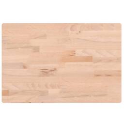 Berkfield Home Table Top 60x40x2.5 cm Rectangular Solid Wood Beech in Light Brown - thumbnail 3