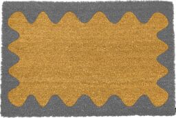 Artsy Mats Grey Classic Wavey Framed Doormat - Size: 40 cm x 60 cm - thumbnail 2