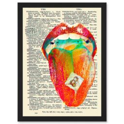 Artery8 Acid LSD Hallucinogenic Tripper Dictionary Page A4 Artwork Framed Wall Art Print in Black - thumbnail 1