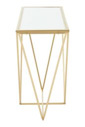 Orsina Contemporary Gold Finish Rectangular Console Table, Sleek Console Table For Livingroom, Versatile Table - thumbnail 3