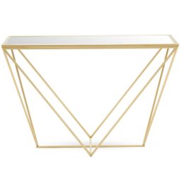 Orsina Contemporary Gold Finish Rectangular Console Table, Sleek Console Table For Livingroom, Versatile Table - thumbnail 6
