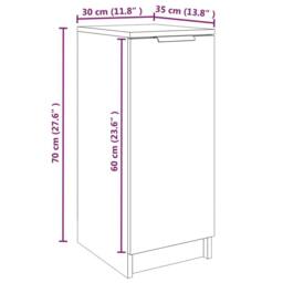 Berkfield Home Shoe Cabinet White 30x35x70 cm Engineered Wood - Size: 30 x 35 x 70 cm - thumbnail 9