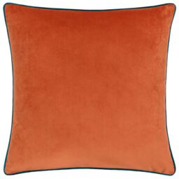 Furn Meridian Velvet Piped Cushion in Coral - Size: 45 cm x 45 cm - thumbnail 2