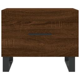 Berkfield Home Coffee Tables 2 pcs Brown Oak 50x50x40 cm Engineered Wood - Size: 50 x 50 x 40 cm - thumbnail 6