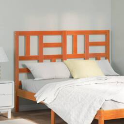 Berkfield Home Stunning Bed Headboard Wax brown 145.5 x 4 x 104 cm Solid pine wood - thumbnail 2