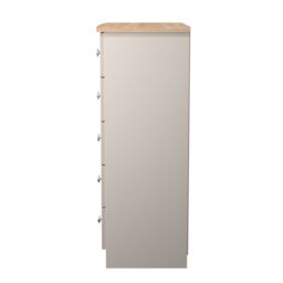Ready Assembled 2 U Cumbria 5 Drawer Chest (Ready Assembled) in Taupe - Size: Large - thumbnail 2