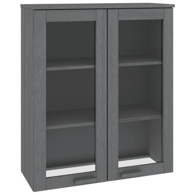 Berkfield Home Top for Highboard HAMAR Dark Grey 85x35x100cm Solid Wood Pine - Size: 85 x 35 x 100 cm - image 1
