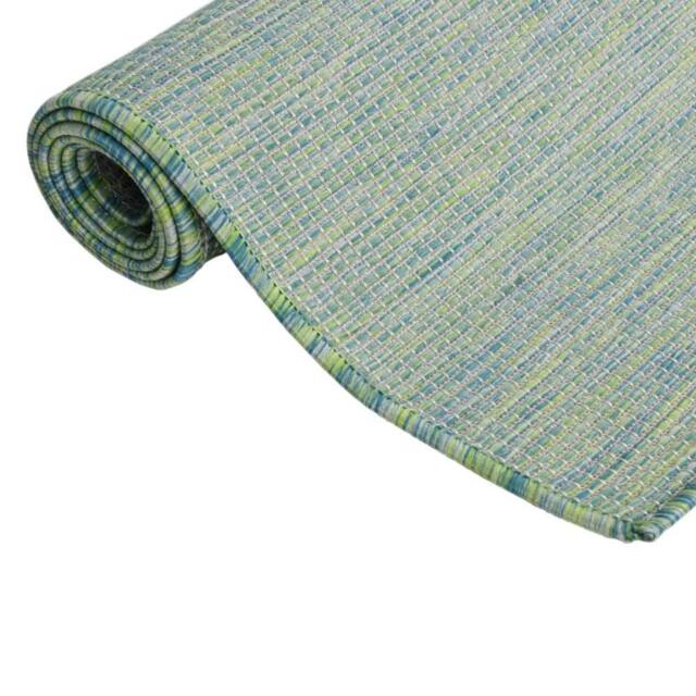 Berkfield Home Outdoor Flatweave Rug 80x250 cm Turquoise - Size: Medium - image 1