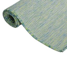 Berkfield Home Outdoor Flatweave Rug 80x250 cm Turquoise - Size: Medium - thumbnail 1