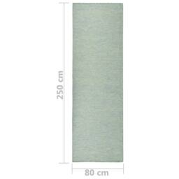 Berkfield Home Outdoor Flatweave Rug 80x250 cm Turquoise - Size: Medium - thumbnail 6
