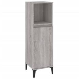 Berkfield Home 3 Piece Bathroom Cabinet Set Grey Sonoma Engineered Wood - thumbnail 7