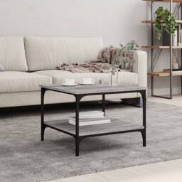 Berkfield Home Decorative Coffee Table Grey Sonoma 55x55x40 cm Engineered Wood - Size: 55 x 55 x 40 cm - thumbnail 2