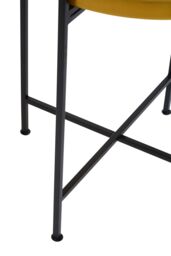 Orsina Sleek Small Brass & Black Finish Side Table, Round Top Small Lounge Table, Contemporary Bed Side Table - thumbnail 6