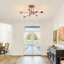 Garwarm 6 - Light 62cm Dimmable Sputnik Sphere Semi Flush Mount Chandelier in Bronze - thumbnail 9