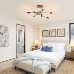 Garwarm 6 - Light 62cm Dimmable Sputnik Sphere Semi Flush Mount Chandelier in Bronze - thumbnail 4