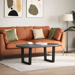 Berkfield Home Dining Table Legs V-Shape 2 pcs Black 50x(42-43.3) cm Steel - thumbnail 1