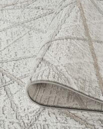 Desire Rugs Perla Modern Abstract Linear Living Room Area Rug Metallic Sheen-Grey Axis in Grey - Size: 120 cm x 170 cm - thumbnail 4