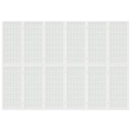 Berkfield Home Folding 6-Panel Room Divider Japanese Style 240x170 cm White - thumbnail 3