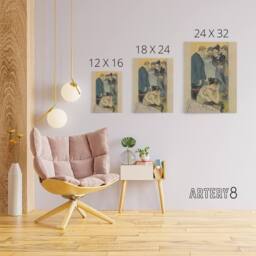 "Artery8 Family Argument Satirical Painting Steinlen Canvas Wall Art - Size: W18"" x H24""" - thumbnail 4