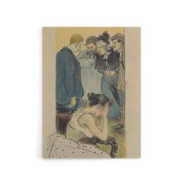 "Artery8 Family Argument Satirical Painting Steinlen Canvas Wall Art - Size: W18"" x H24""" - thumbnail 1