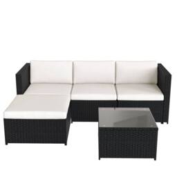 MCC Direct Rattan Furniture Sofa & Table set Rupert in Black - Size: 1 Pack - thumbnail 3