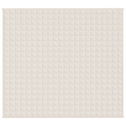 Berkfield Home Weighted Blanket Light Cream 200x220 cm 13 kg Fabric
