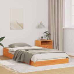 Berkfield Home Modern Wax brown 90 x 220 cm Solid pine wood - thumbnail 2
