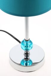 Orsina Evaine Teal Acrylic Ball Table Lamp in Blue - thumbnail 3