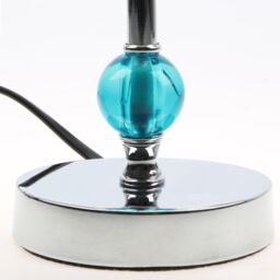 Orsina Evaine Teal Acrylic Ball Table Lamp in Blue - thumbnail 4