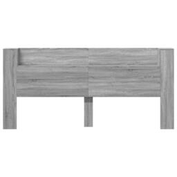 Berkfield Home Headboard Cabinet with LED Grey Sonoma 220x16.5x103.5 cm - thumbnail 6