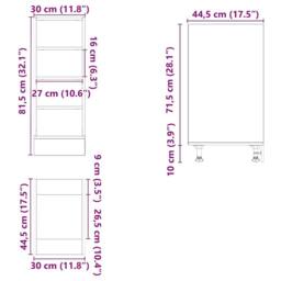 Berkfield Home Durable Bottom Cabinet Old Wood 30x44, 5x81, 5 cm Engineered Wood in Brown - thumbnail 9