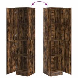 Berkfield Home Gorgeous Buffet Cabinet Smoked oak Engineered wood Large Buffet C in Brown - thumbnail 9