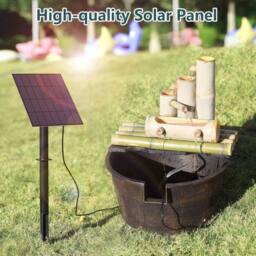 Kelvenix Solar Panel Powered Water Feature Pump in Black - Size: 0.6m2 - thumbnail 4