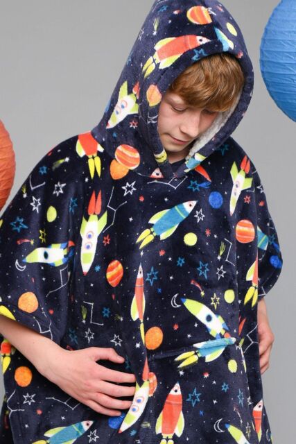 Bedlam Men's 'Supersonic' Super Cosy Plush Hooded Throw in Blue - image 1