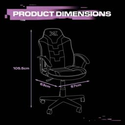 X Rocker Saturn Ergonomic Mid Back PC Gaming Chair with Swivel Base in Pink - thumbnail 7