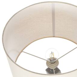 Wyld and Coco Grey Twirl Ceramic Table Lamp with White Cotton Shade 71cm - thumbnail 7