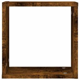 Berkfield Home Wall Cube Shelves 6 pcs Smoked Oak 30x15x30 cm in Brown - Size: 30 x 15 x 30 cm - thumbnail 6