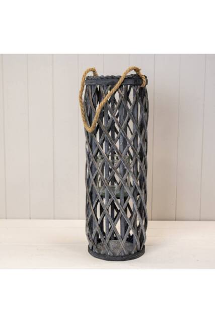 KDMD Grey Handcrafted Washed Lantern - image 1